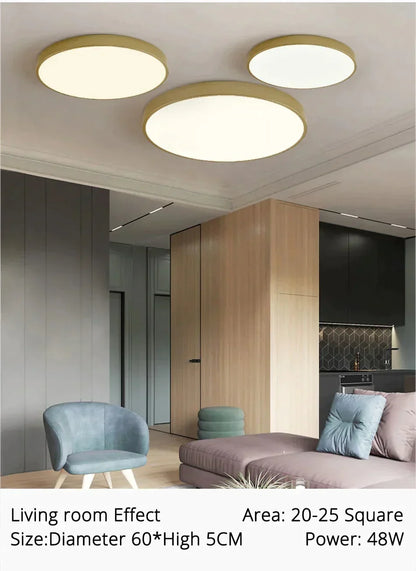 Dimmable LED Ceiling Light Fixture with Remote Control – Modern Flush Mount Design for Bedroom, Living Room & Kitchen