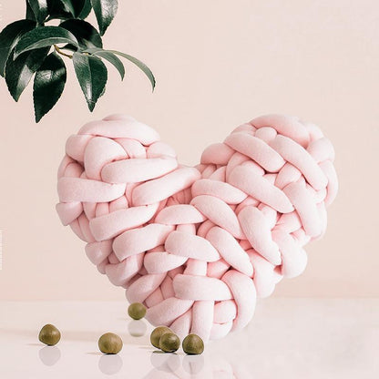Valentine Heart Chunky Twist Throw Pillow Cushion
