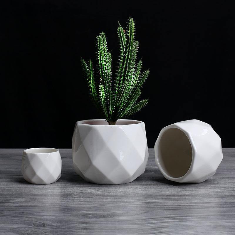 Diamond Ceramic Succulent Pots
