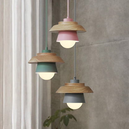 Rustic Wood Drop Ceiling Light