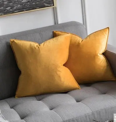 Plush Velvet Throw Pillow Cover 18x18 Inch Beige Hidden Zipper for Couch Bedroom Accent Decor Square Cushion Case Soft Home Textiles