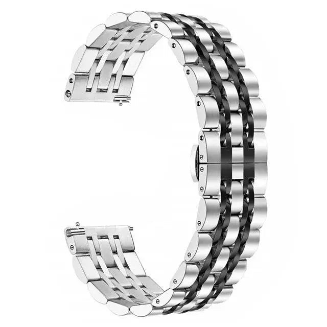 Stainless Steel Watch Strap for Galaxy Watch 4/5/6 – Adjustable Metal Band with Secure Clasp & Multiple Finish Options