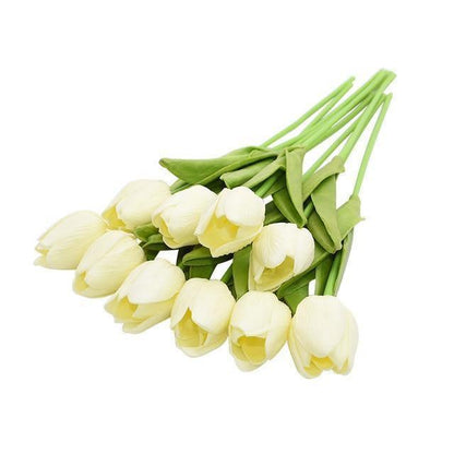 10-Piece Fake Tulips Silk Flowers