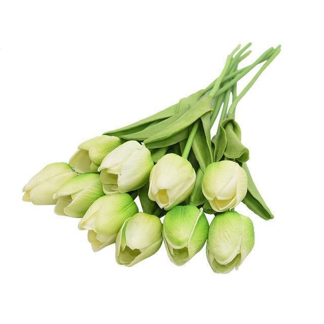 10-Piece Fake Tulips Silk Flowers