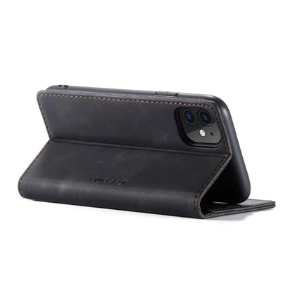 Folio Wallet iPhone Case – Leather-Finish Cover with Card Slots for iPhone 11, 11 Pro & Pro Max – Protective Edge Cover, Camera Cutout &