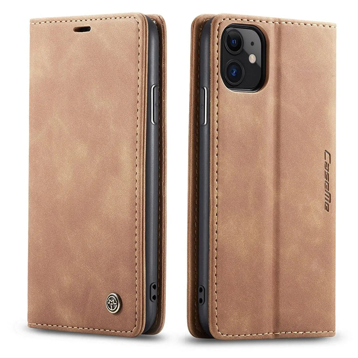 Folio Wallet iPhone Case – Leather-Finish Cover with Card Slots for iPhone 11, 11 Pro & Pro Max – Protective Edge Cover, Camera Cutout &