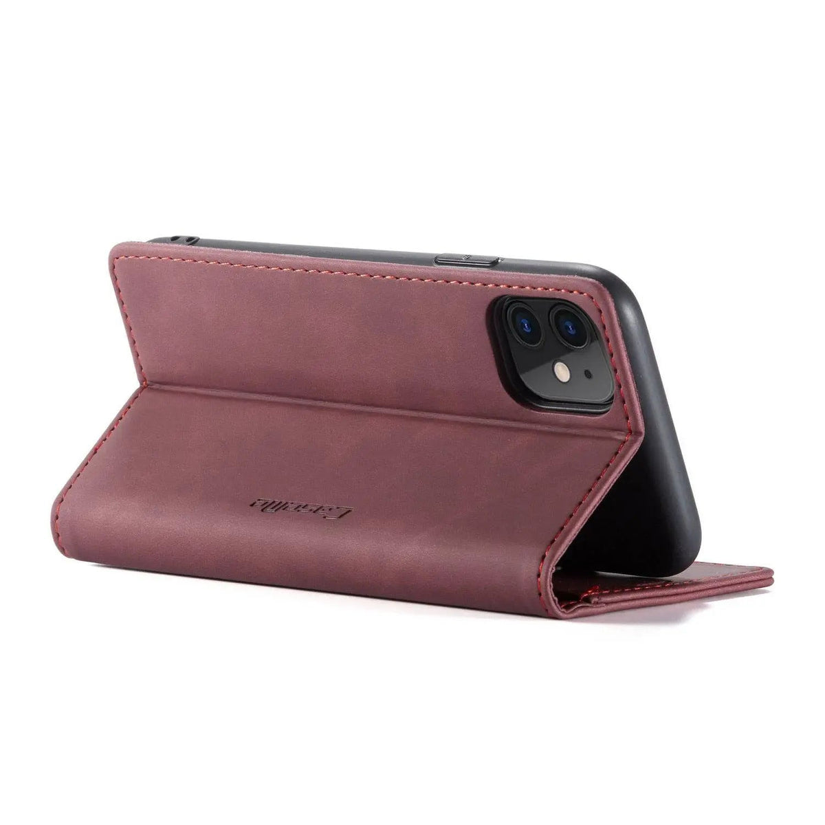 Folio Wallet iPhone Case – Leather-Finish Cover with Card Slots for iPhone 11, 11 Pro & Pro Max – Protective Edge Cover, Camera Cutout &