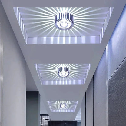 Recessed LED Spotlight 3W Aluminum Downlight for Hallways Bedrooms Kitchens Accent Wall Sconce Modern Compact Ceiling Fixture Indoor