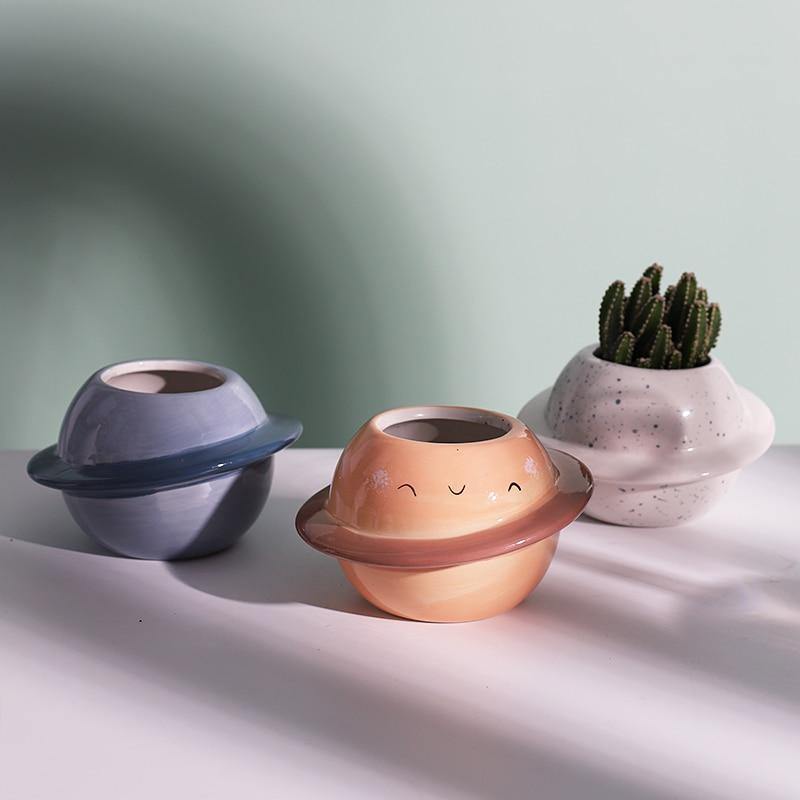 Cosmos World Ceramic Planter