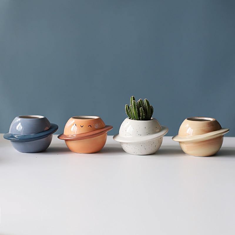 Cosmos World Ceramic Planter