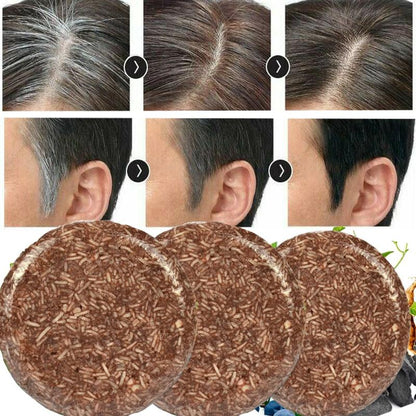 Natural Hair Darkening Shampoo Bar – Restores Color, Boosts Volume & Nourishes Scalp