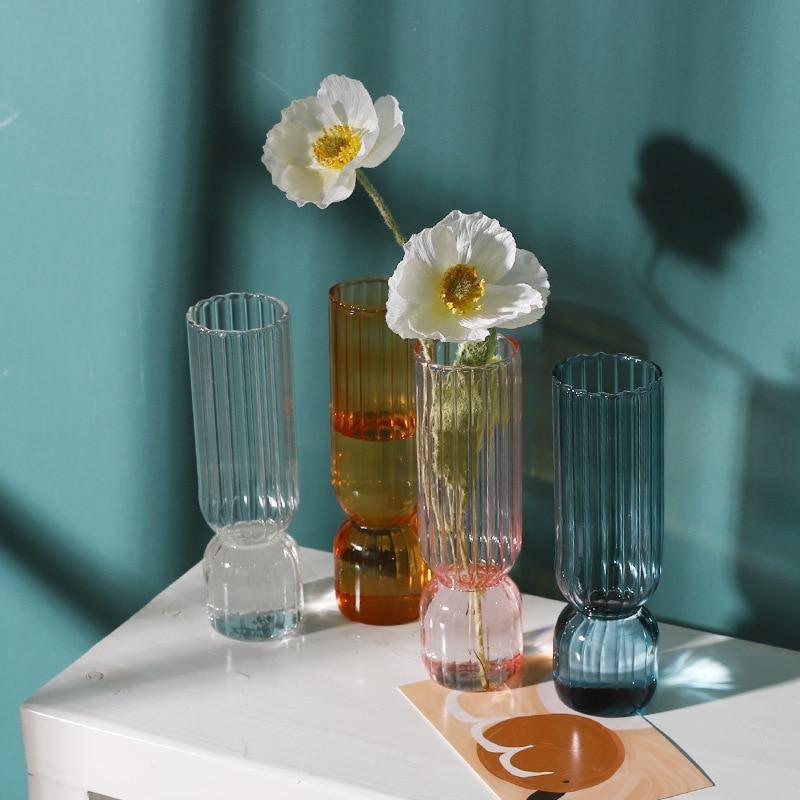 Inverted Colorful Glass Vase
