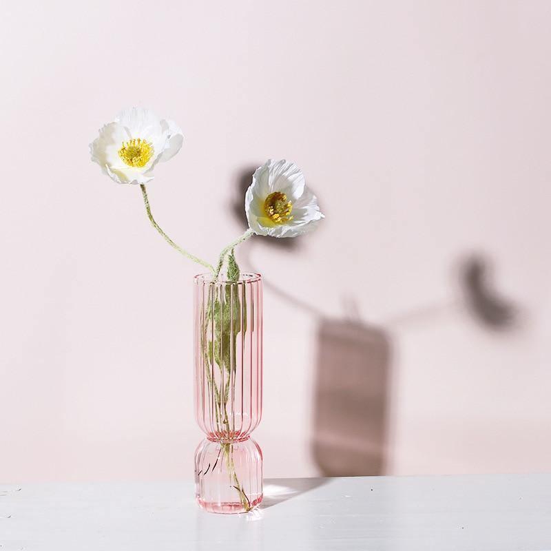 Inverted Colorful Glass Vase