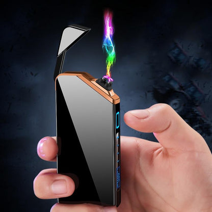 Rechargeable Arc Lighter Windproof Ignition Tool for Candles Grills Camping Portable Pocket Lighter Black USB Powered Flameless Fire Starter