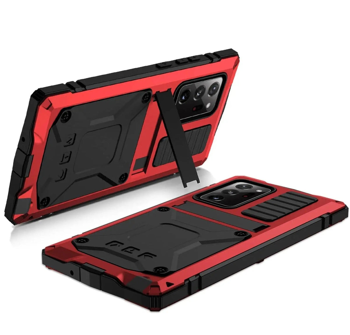 Heavy-Duty Aluminum Galaxy S21 Case with Tempered Glass Screen – Kickstand & 360° Drop Protection
