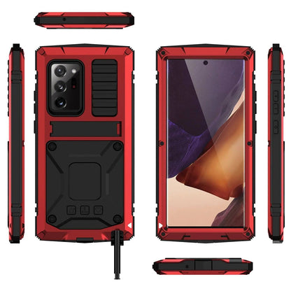 Heavy-Duty Aluminum Galaxy S21 Case with Tempered Glass Screen – Kickstand & 360° Drop Protection