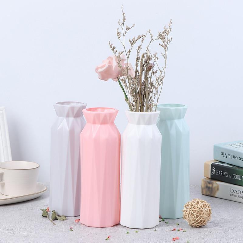 Angular Geometric Floral Vase