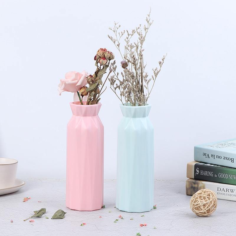Angular Geometric Floral Vase