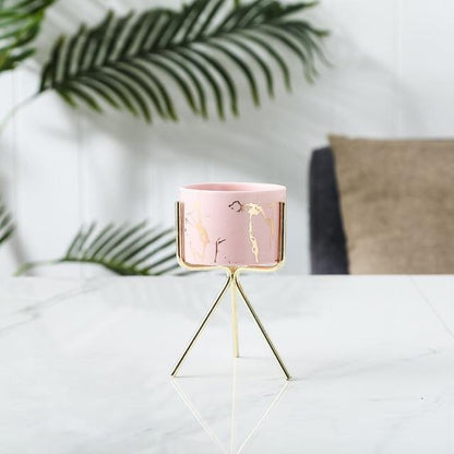 Geometric Marbled Serenity Planter