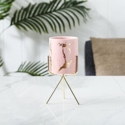 Geometric Marbled Serenity Planter