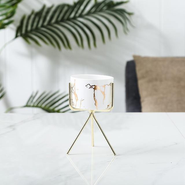 Geometric Marbled Serenity Planter
