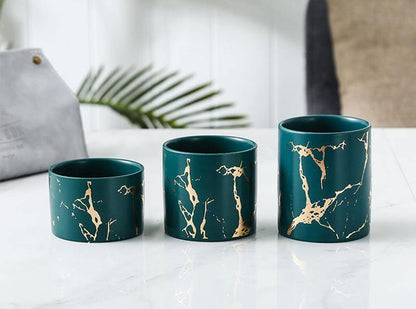 Geometric Marbled Serenity Planter