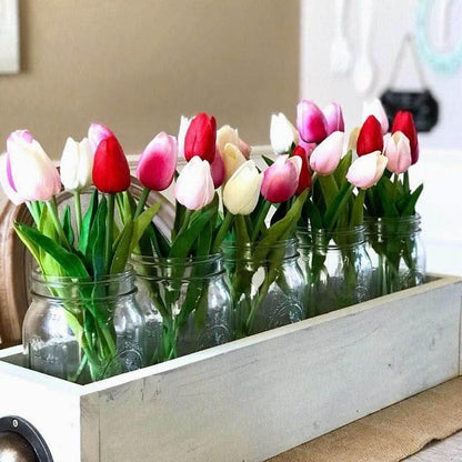 TULIPLUME – Faux Floral Arrangement for Graceful Table Décor
