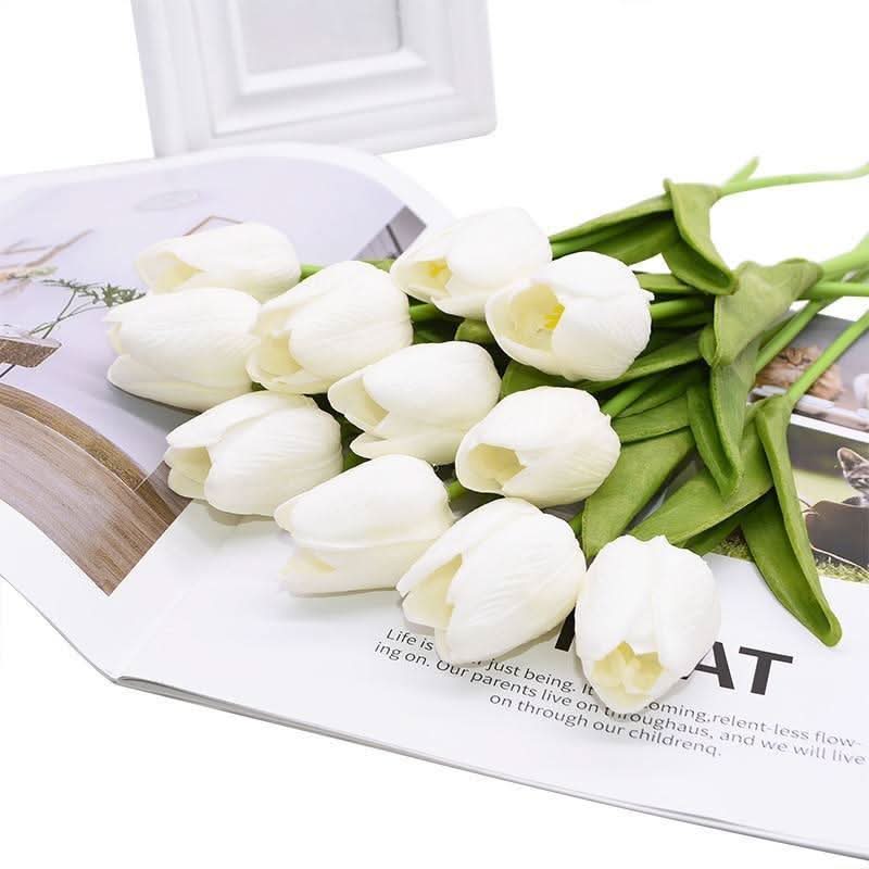 TULIPLUME – Faux Floral Arrangement for Graceful Table Décor