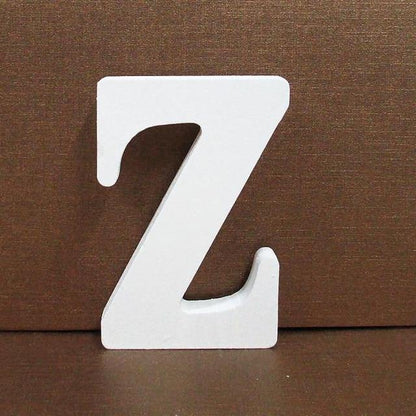 White Standing Mountable Wood Letter