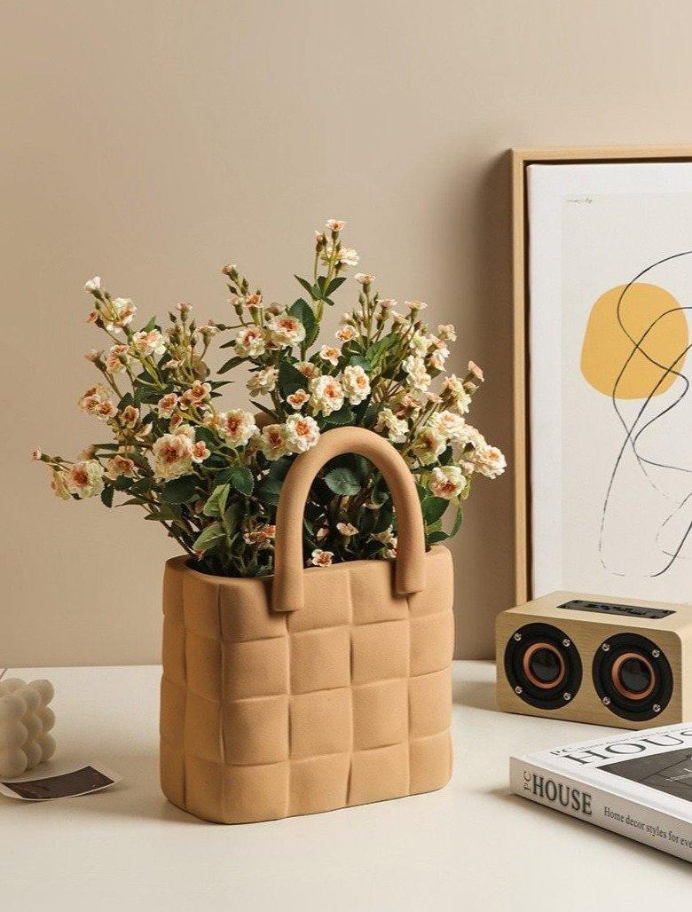 Woven Elegance Garden Vase