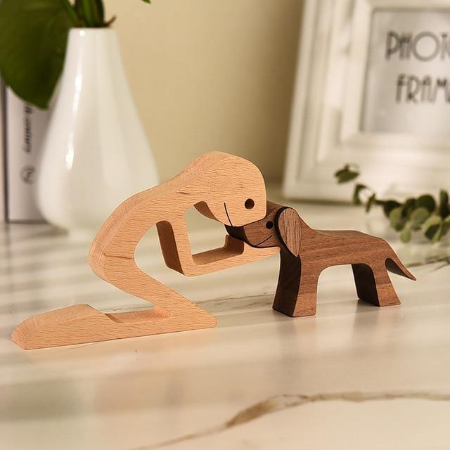 Wooden Figurines for Man's Best Friend
