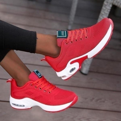 Women's Cushioned Platform Walking Shoes | Shock-Absorbing Orthopedic Sneakers with 1.6 in Lift | Breathable Mesh Athletic Footwear for