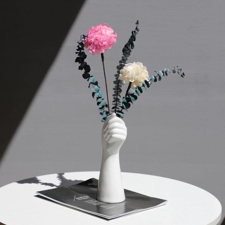 Hands of Bloom Ceramic Vase
