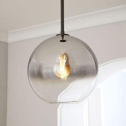 Stylish Brass Pendant Light with Glass Shade