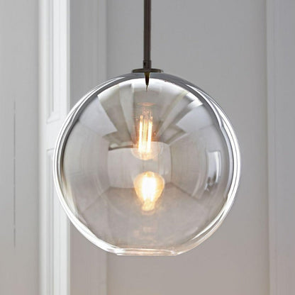 Stylish Brass Pendant Light with Glass Shade