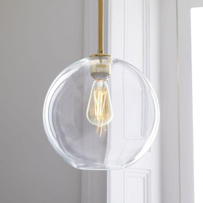 Stylish Brass Pendant Light with Glass Shade