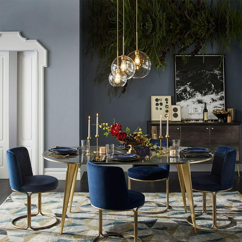 Stylish Brass Pendant Light with Glass Shade