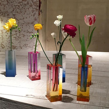 Radiant Prism Acrylic Vase