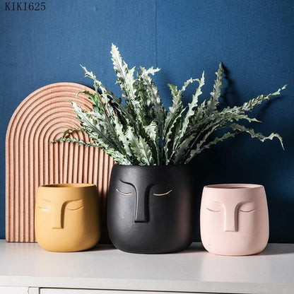 Restful Gaze Abstract Face Planter