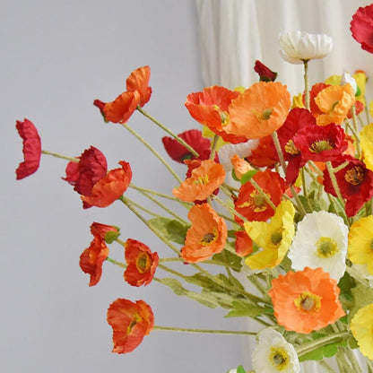 Faux Red Flowers