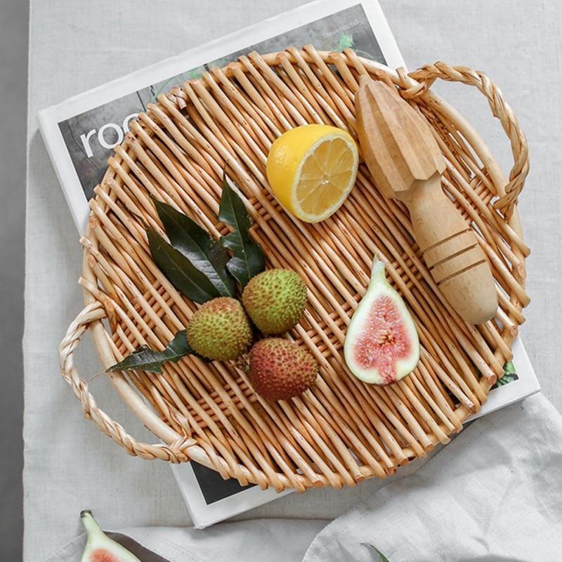 Rattan Woven Serving Tray