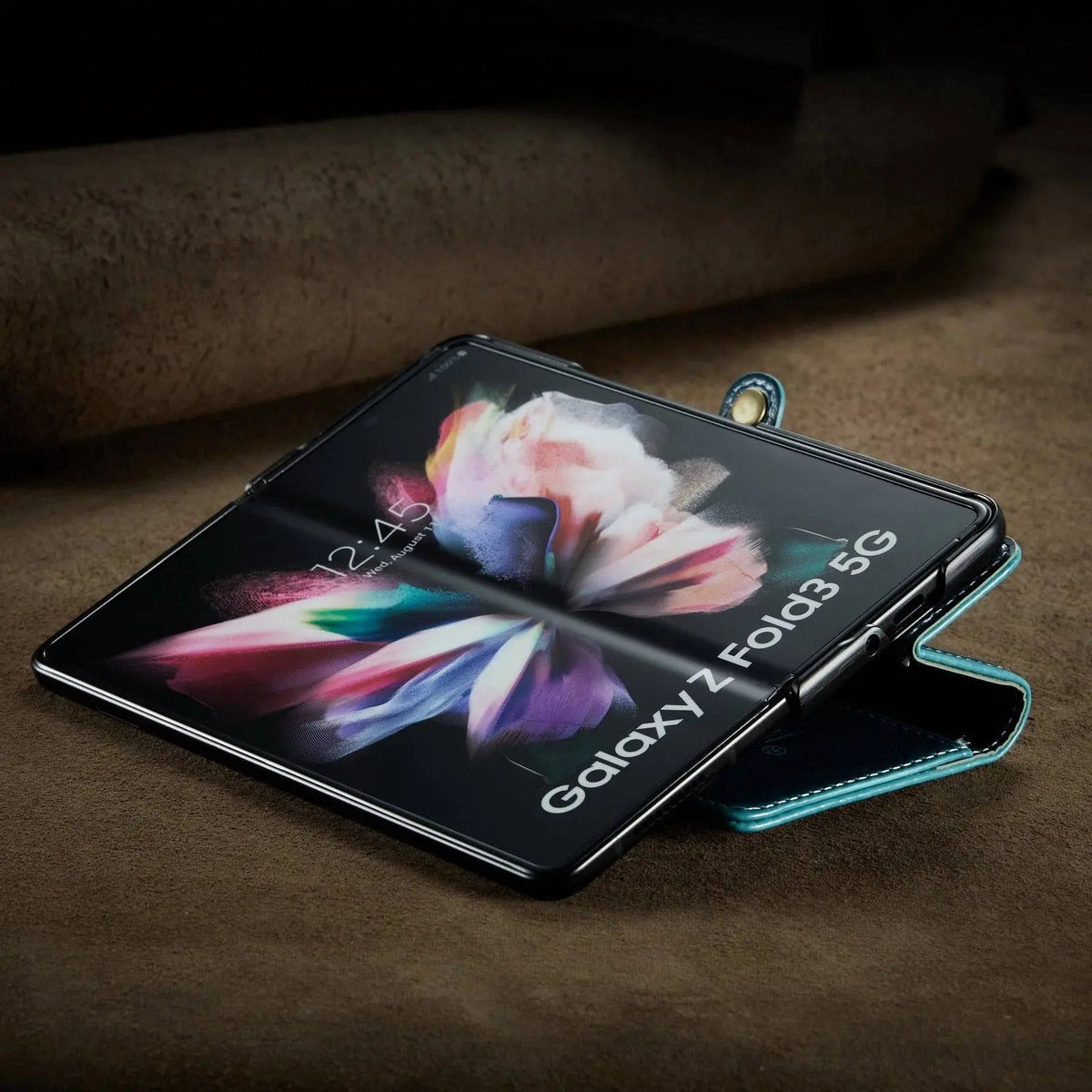 Folio Wallet Case for Samsung Galaxy Z Fold 3 – Genuine Leather Cover with Card Slots for Samsung Z Fold 3 5G – Full Protection Phone Pouch