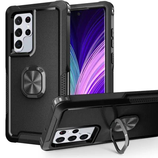 Rugged Armor Galaxy S22 Case with Kickstand – 360° Drop Protection, Shock-Absorbing Frame for S22, Plus & Ultra