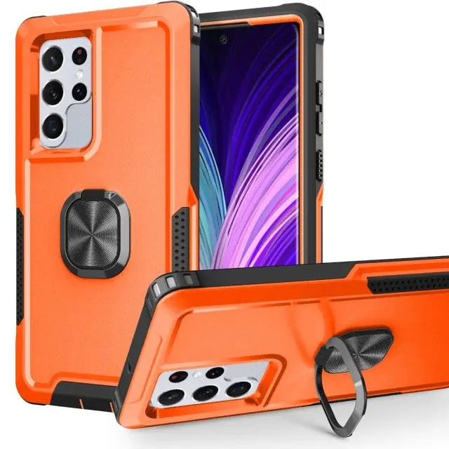 Rugged Armor Galaxy S22 Case with Kickstand – 360° Drop Protection, Shock-Absorbing Frame for S22, Plus & Ultra