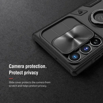 Aluminum Kickstand Phone Case with Camera Guard for Galaxy S22 Ultra – Wireless Charging Compatible