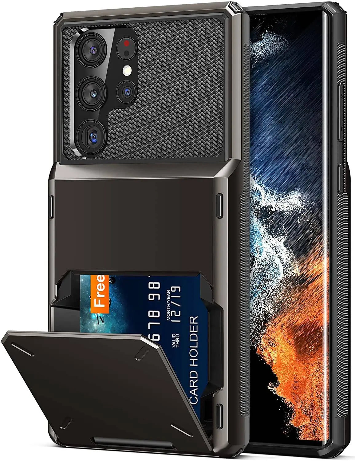 Rugged Drop-Guard Case with Card Slots for Samsung Galaxy S22 Series – Ultra, Plus & Standard Models