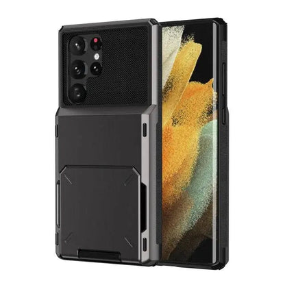 Rugged Drop-Guard Case with Card Slots for Samsung Galaxy S22 Series – Ultra, Plus & Standard Models