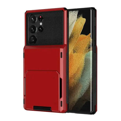 Rugged Drop-Guard Case with Card Slots for Samsung Galaxy S22 Series – Ultra, Plus & Standard Models