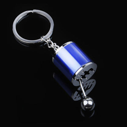 Metal Gear Shift Keychain with Moving Shifter for Car Enthusiasts | Manual Transmission Key Ring Accessory for Men & Women | Automotive Gift