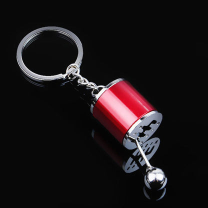 Metal Gear Shift Keychain with Moving Shifter for Car Enthusiasts | Manual Transmission Key Ring Accessory for Men & Women | Automotive Gift
